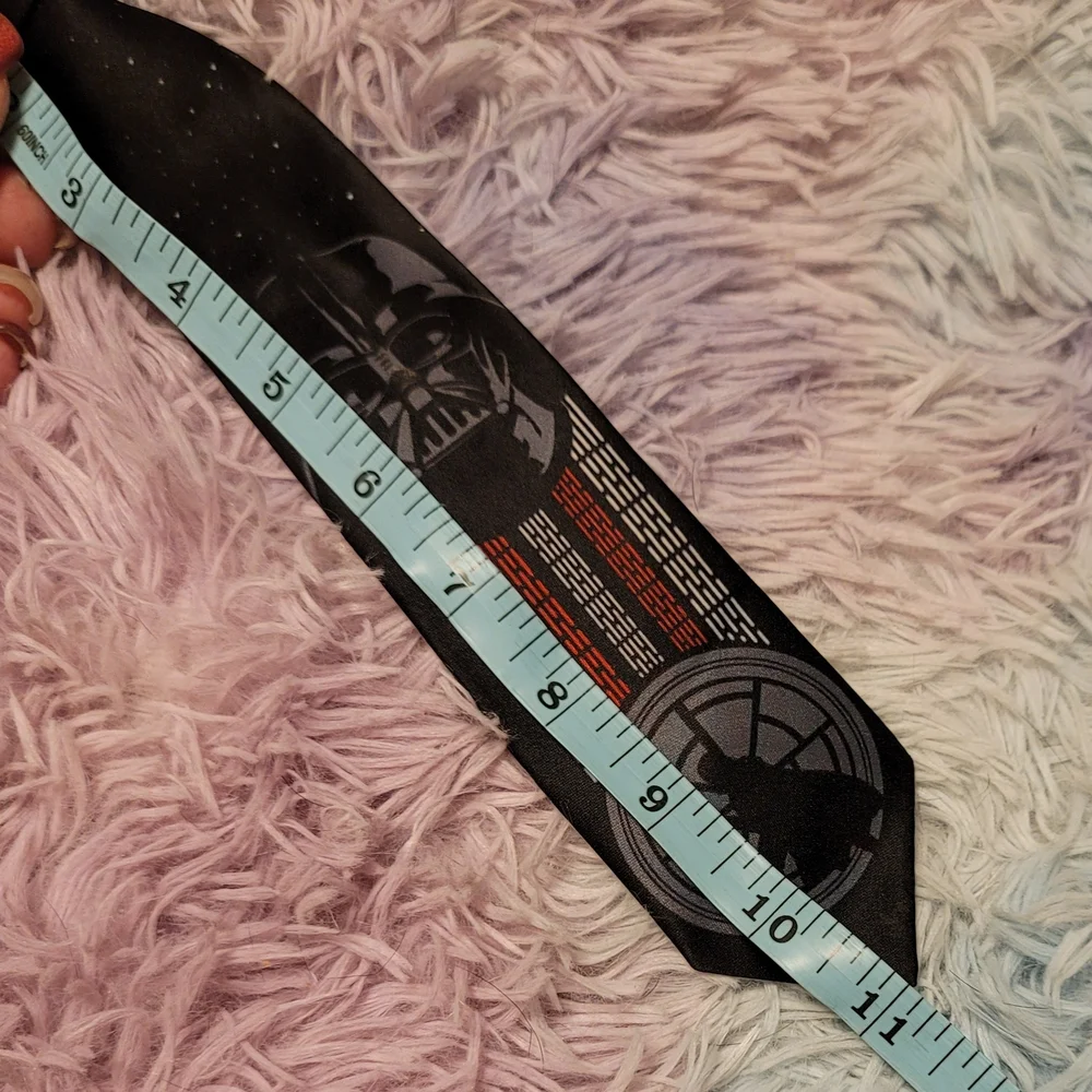 Black Star Wars Tie with Darth Vader Graphic